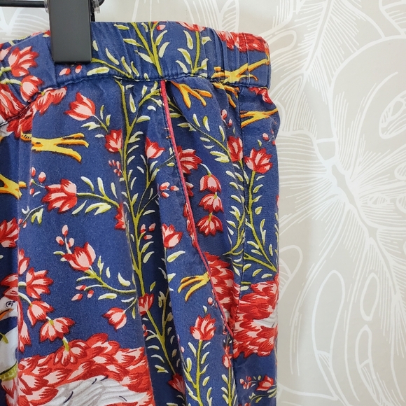 Printfresh Anthropologie Queen Lotus Floral Bird Long Sleeve Pajama Set, Size 1X - Picture 12 of 16